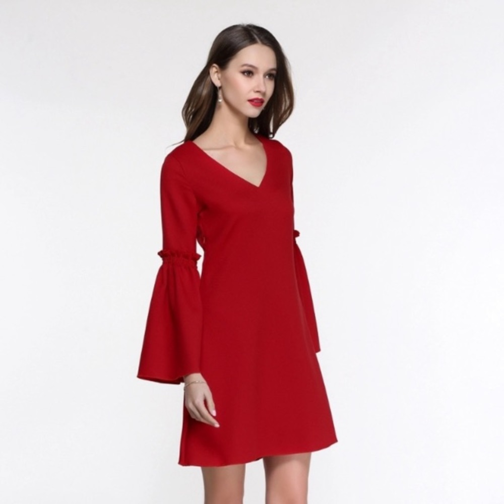 Beautiful Mini Bell Sleeved Dress